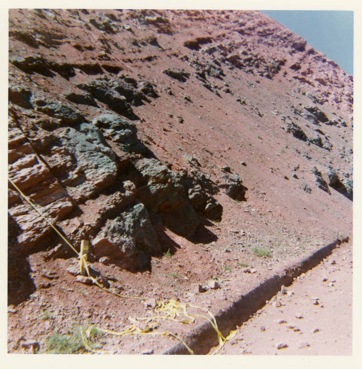 Color photo of the completion of the Kolob Canyon Road hydroseeding experiment.