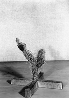 Diorama exhibit. Wax reproduction of prickly pear cactus, Opuntia erinacea. Created by Civilian Conservation Corps (CCC) workers at the Western Museum Laboratory (WML) on Fulton Street, Berkeley, California.