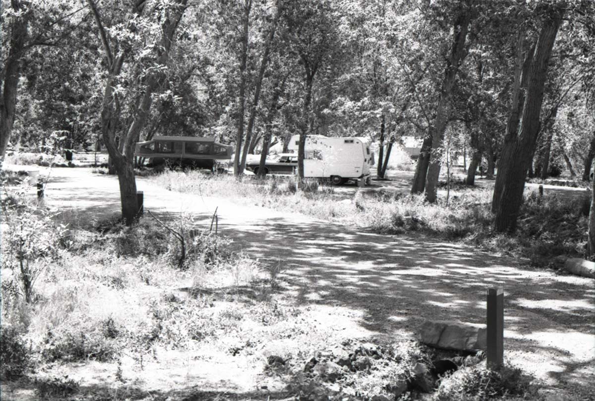 Guests with trailers utilizing campsites in South Campground.