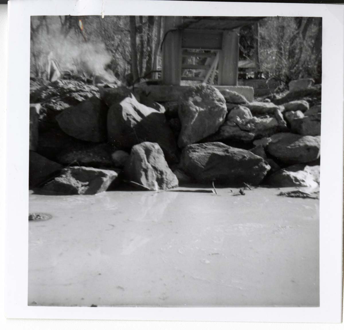 Protection/stabilization of the footings for the old Birch Creek suspension footbridge.