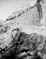Construction of retaining wall section 10b on Virgin River between Canyon Junction intersection and Court of the Patriarchs.