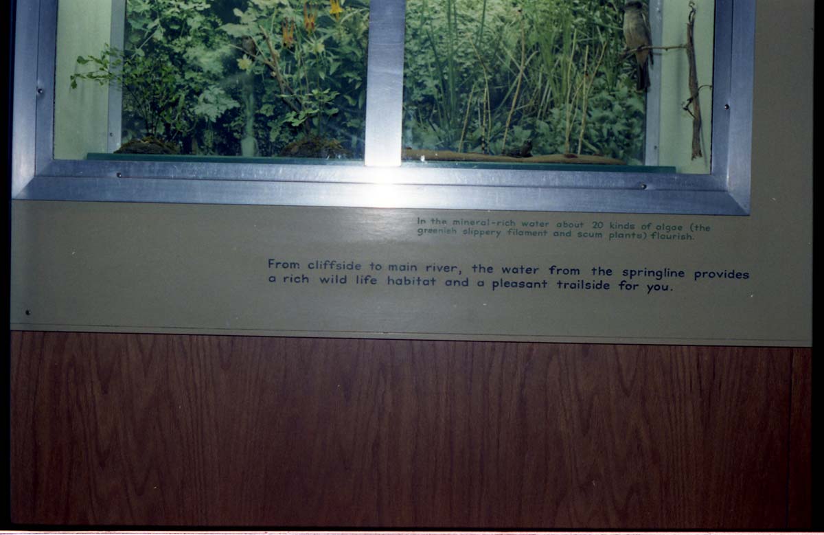 Color Photos of the old visitor center exhibits.