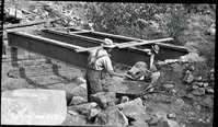 Oak Creek Bridge under construction.