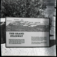 BW Photos of trailside exhibits.