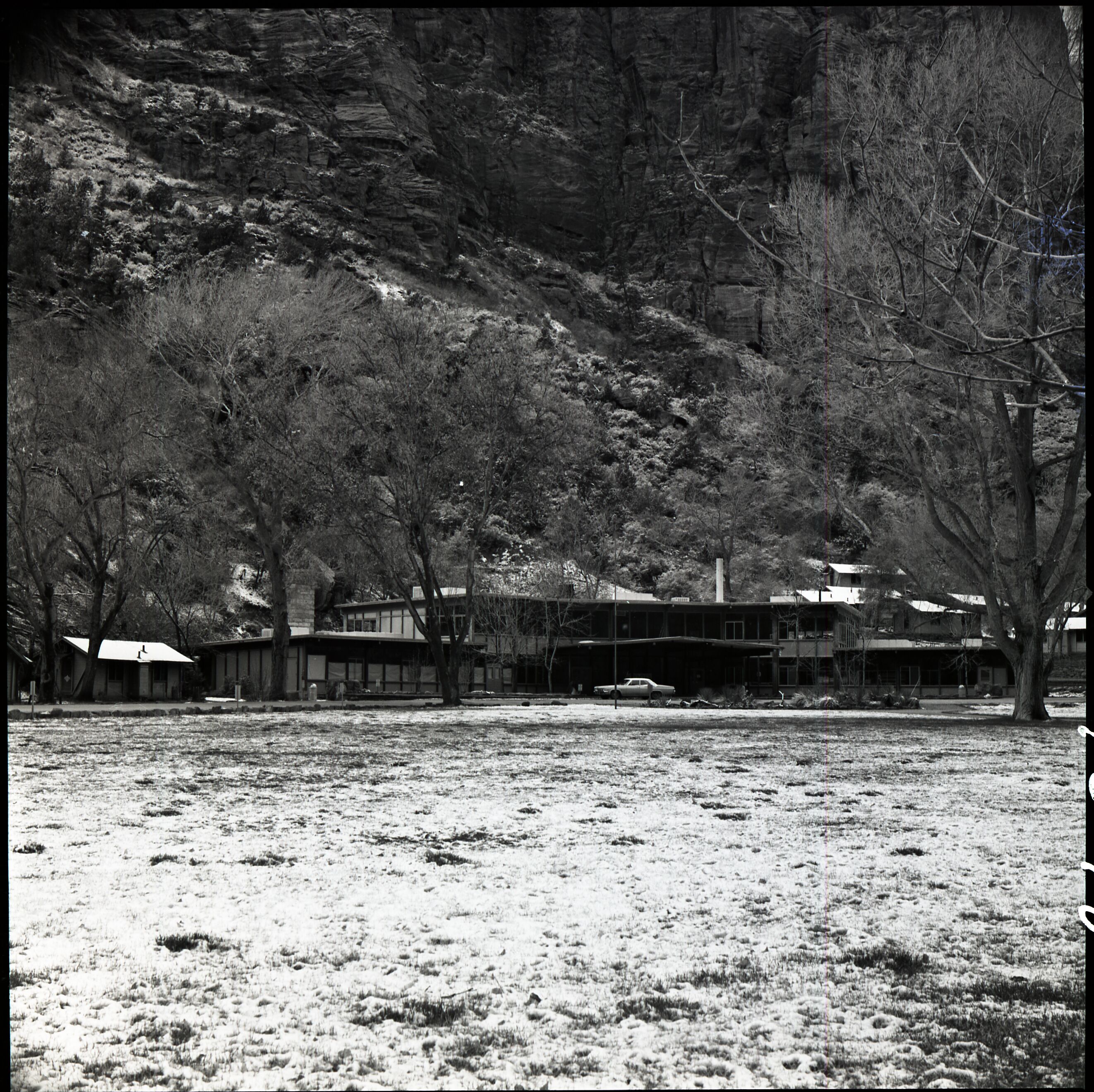 Main building at Zion Lodge for 1975 Environmental Impact Statement (EIS).