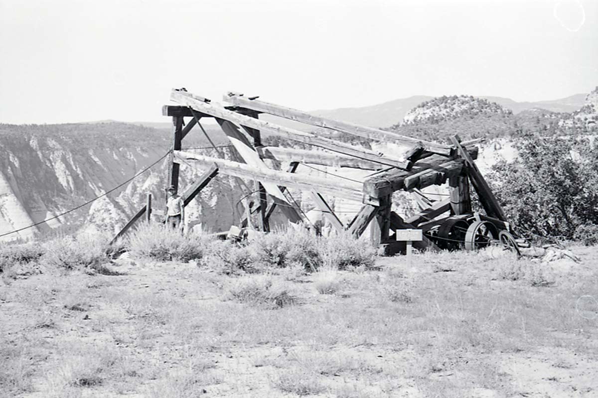 Remnants of the Cable Works at the top of the mountain.