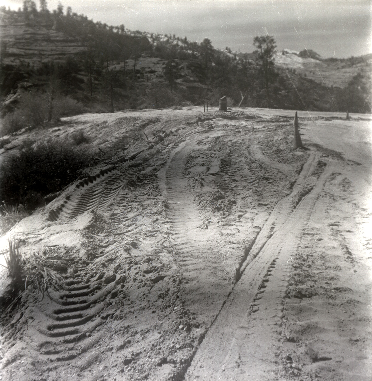 East side road repair and turn out construction.