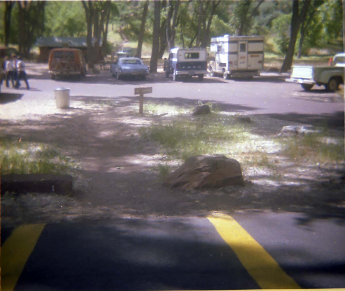 Color photos showing parking problems in Zion.