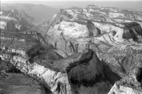 BW Aerial Photos of Zion National Park.