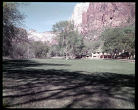 The grounds surrounding Zion Lodge.