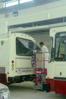 Color Photos of the official launch of the Zion shuttle system- same day as the new visitor center opening.