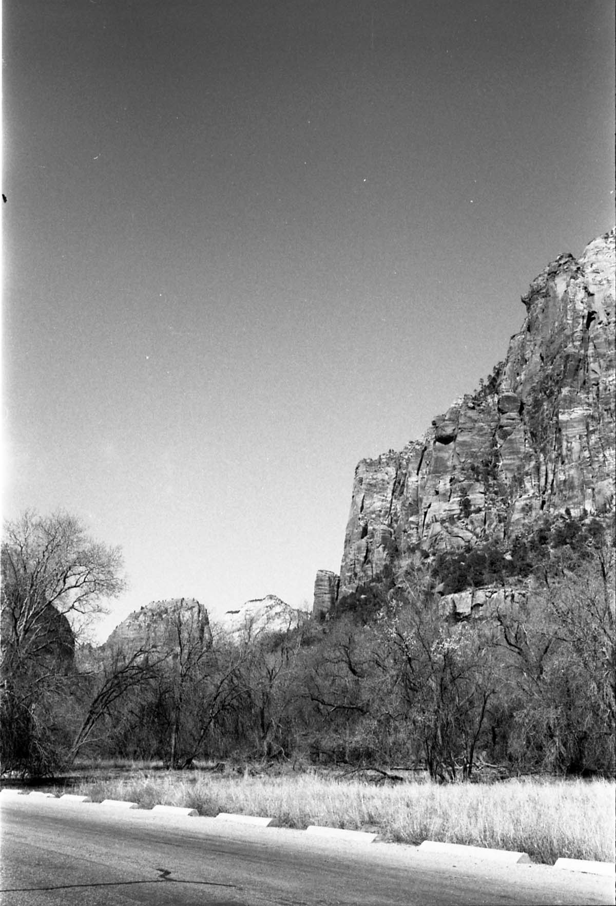 BW Photos of general interior views of Zion Canyon - 35mm.