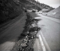 BW photos of rock slides in Kolob Canyons - 110mm.