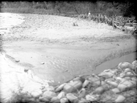 Willow 'spider' jetties along narrows trail