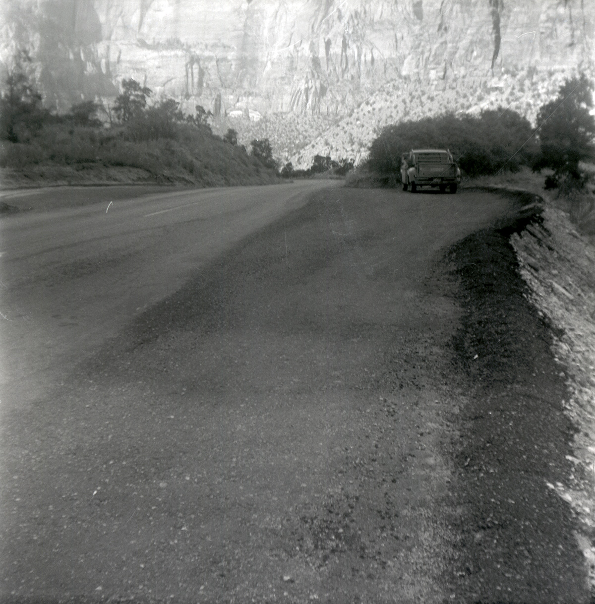 East side road repair and turn out construction.
