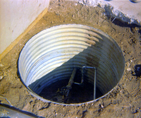 Utilities drain during the Zion Lodge utilities project.