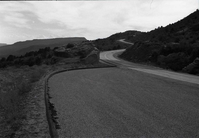 BW photos of rock slides in Kolob Canyons - 35mm.
