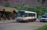 Color Photos of the official launch of the Zion shuttle system- same day as the new visitor center opening.