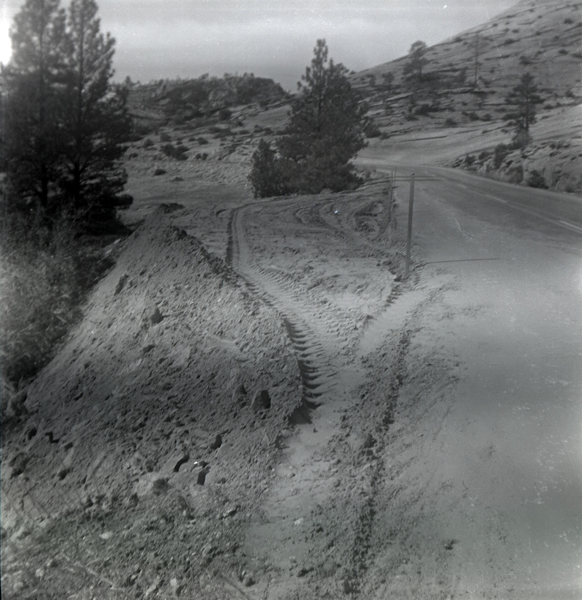 East side road repair and turn out construction.