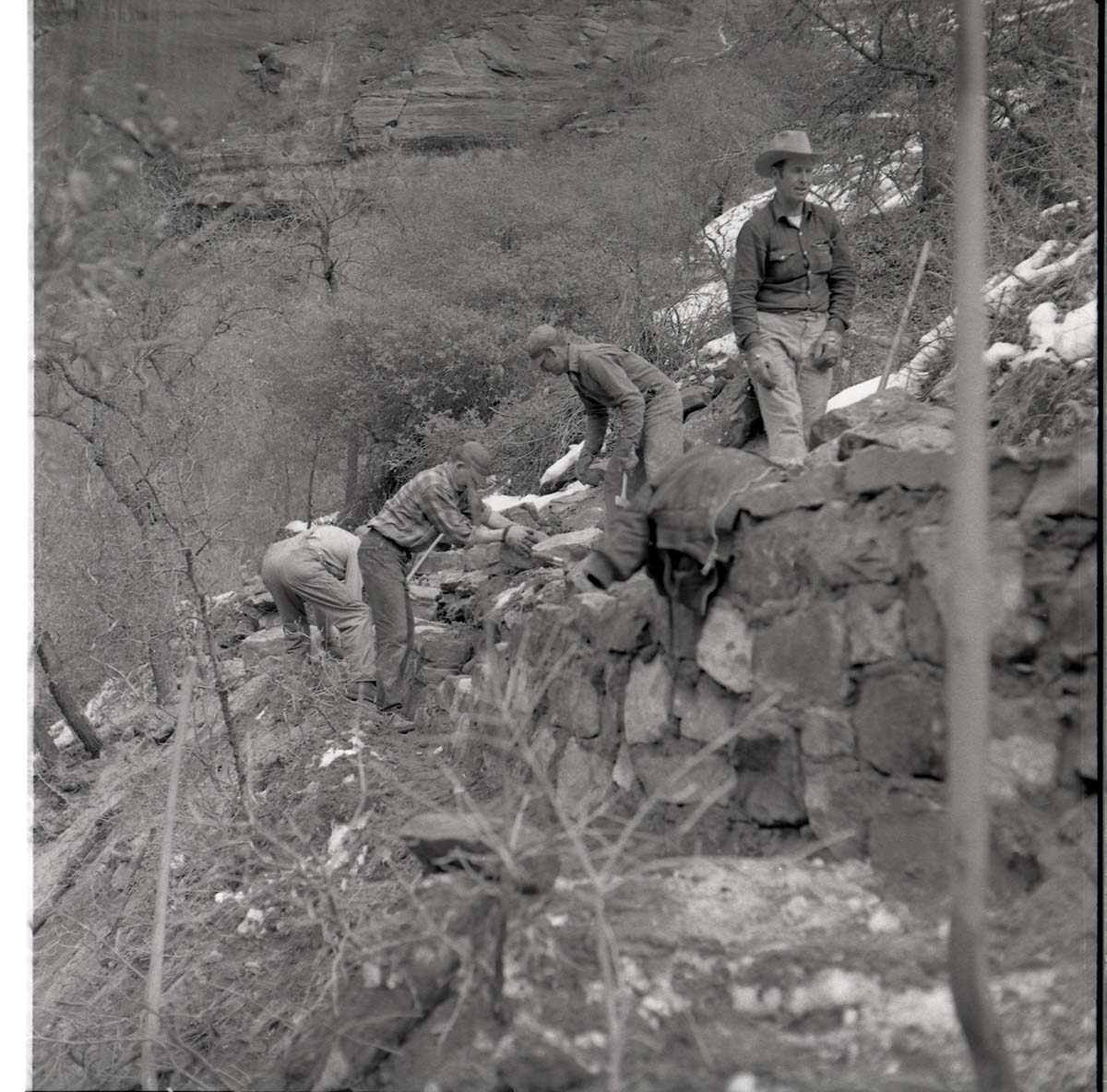 Rock work and repair to Weeping Rock Trail.