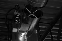 The ventilation system during the construction of headquarters addition.