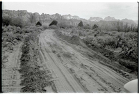 BW photo of the 1937 grazing study 35MM. Graded road in Lee Valley.