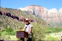 Color Photos of the parks 72nd anniversary celebrations- cake cutting, barbecue, speakers.