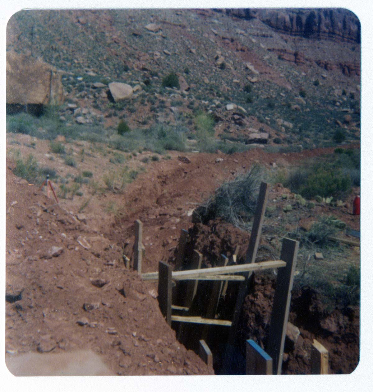 Workers during the construction of the Springdale water pipeline.