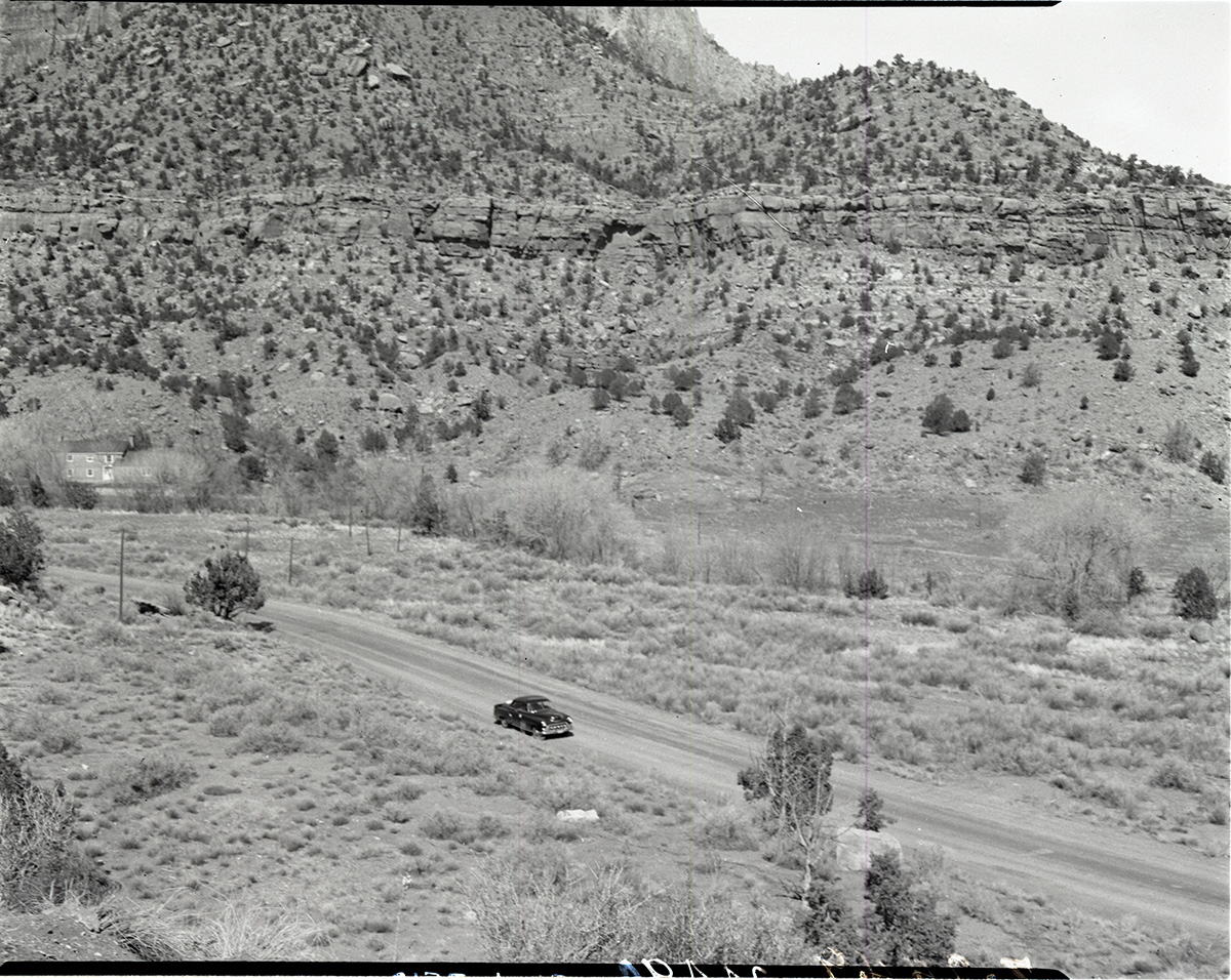 Park road at intersection of Oak Creek Road and main park road (State Route 9).