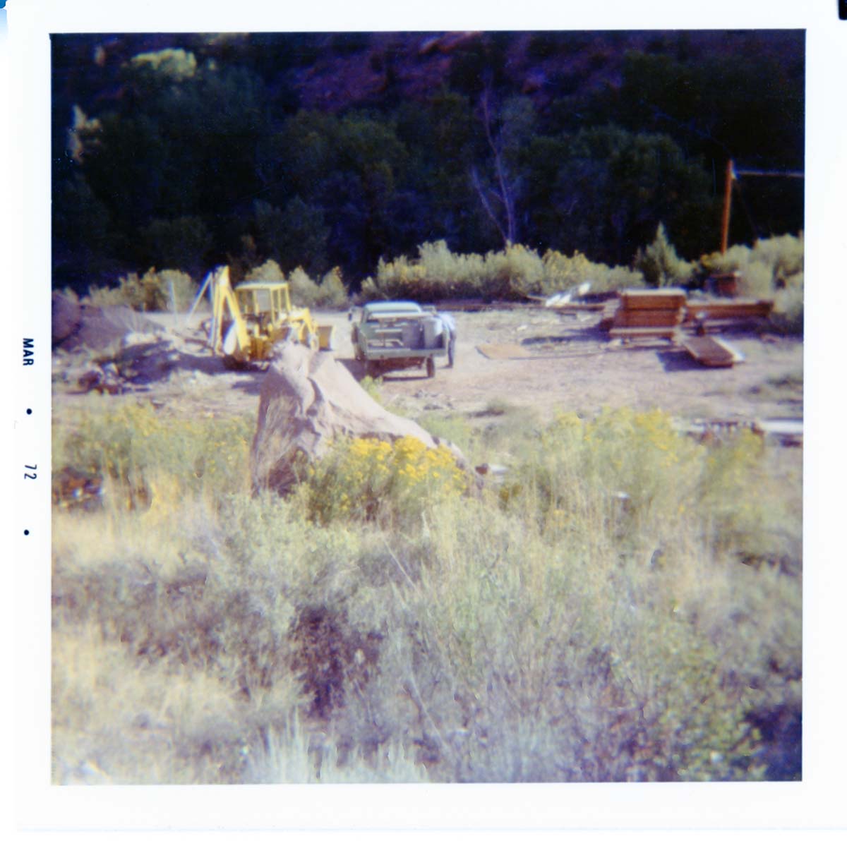 Maintenance compound from hillside above.