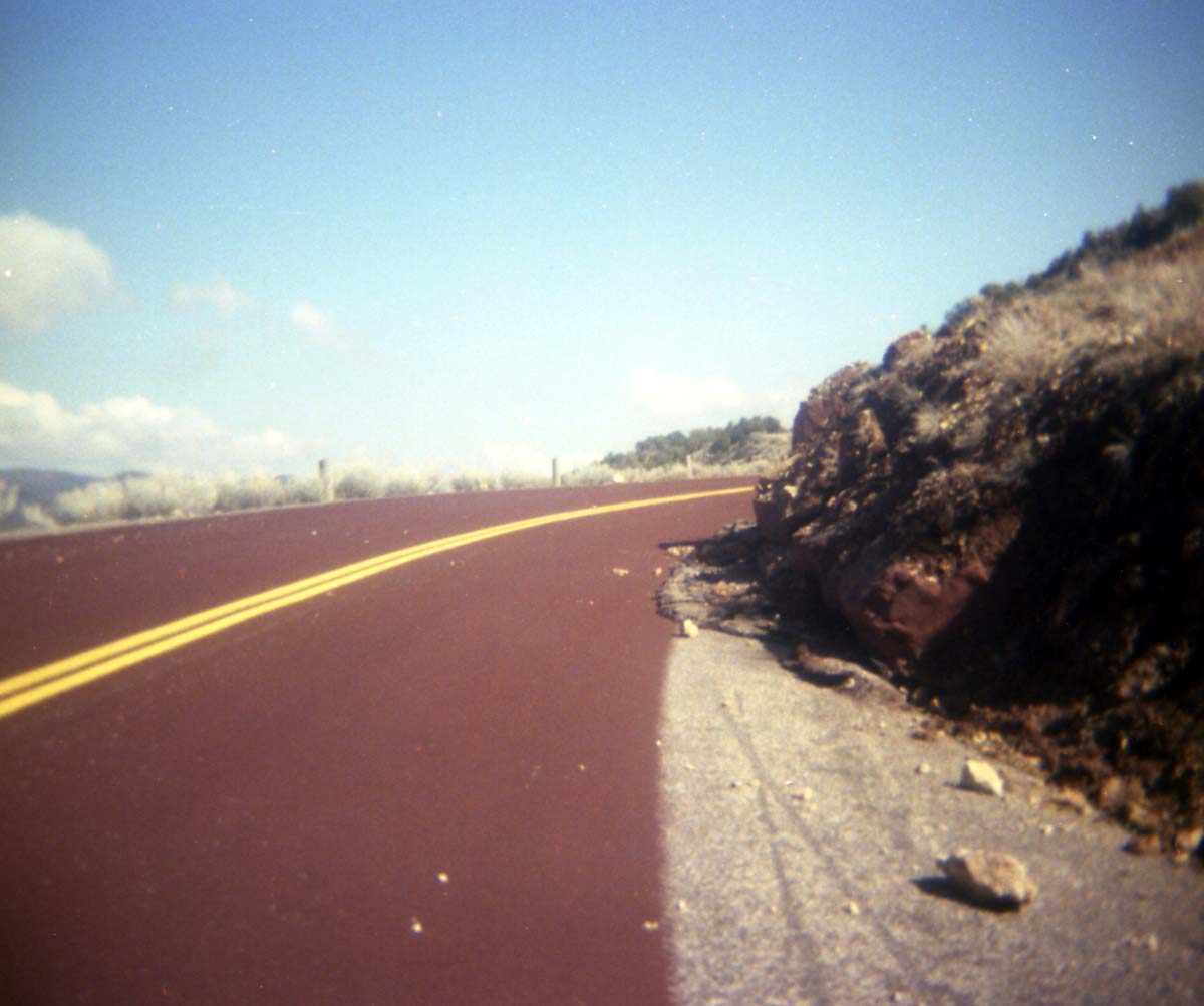 Color Photos of rock slides in Kolob Canyon.