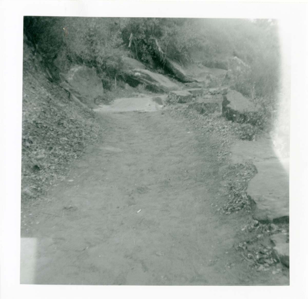 The West Rim trail half tunnel maintenance/stabilization.