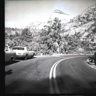 Site of motorcycle accident above small tunnel.