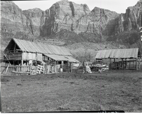 John Dennet Jr. Property and out buildings, east of Virgin River, south of park boundary.