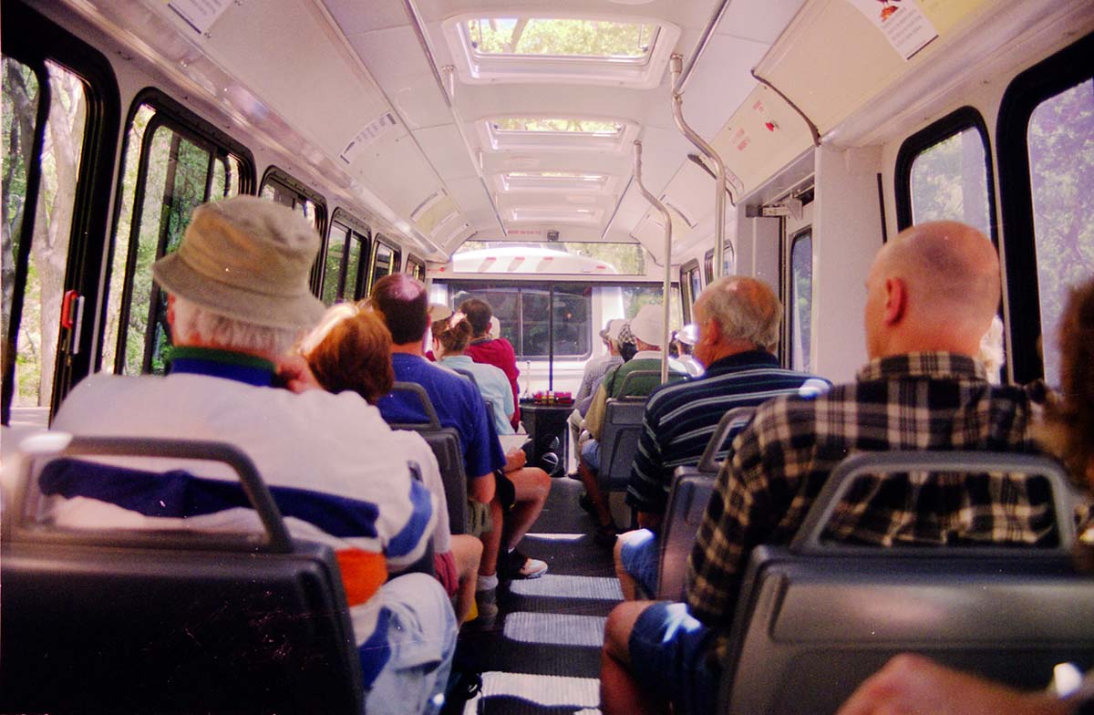 Color Photos of the official launch of the Zion shuttle system- same day as the new visitor center opening.