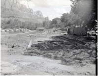 Construction of new residences, Watchman Housing Area, general view of dwellings, Building 34, Building 35, Building 36, Building 37, Building 38, mobile homes.