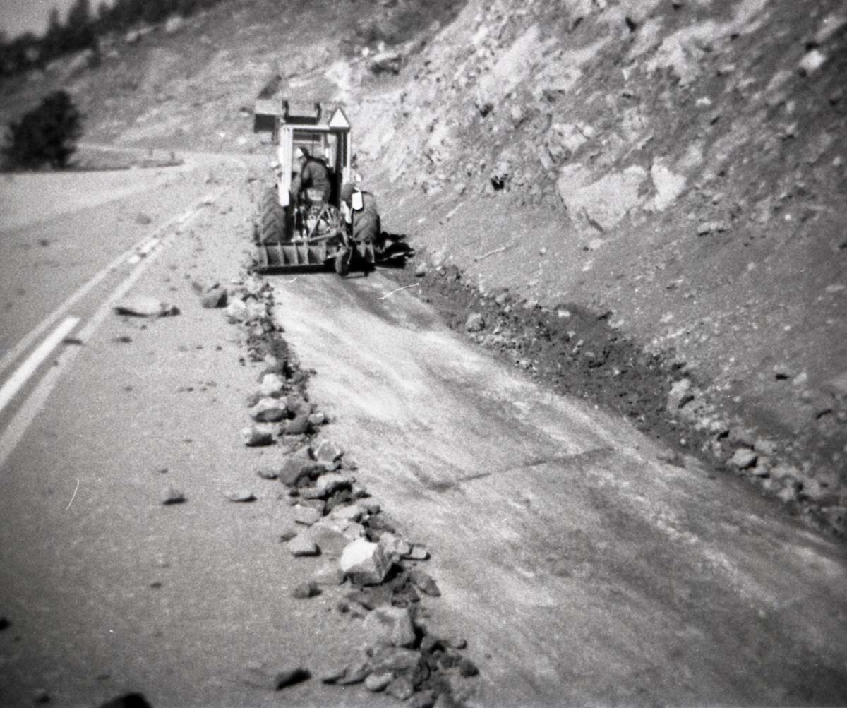 BW photos of rock slides in Kolob Canyons - 110mm.
