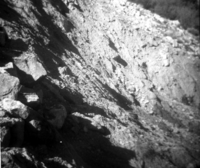 BW photos of rock slides in Kolob Canyons - 110mm.