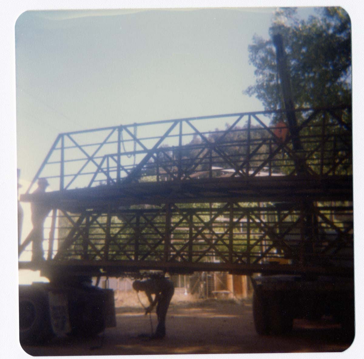 Arrival and emplacement of three new footbridges in Zion Canyon.
