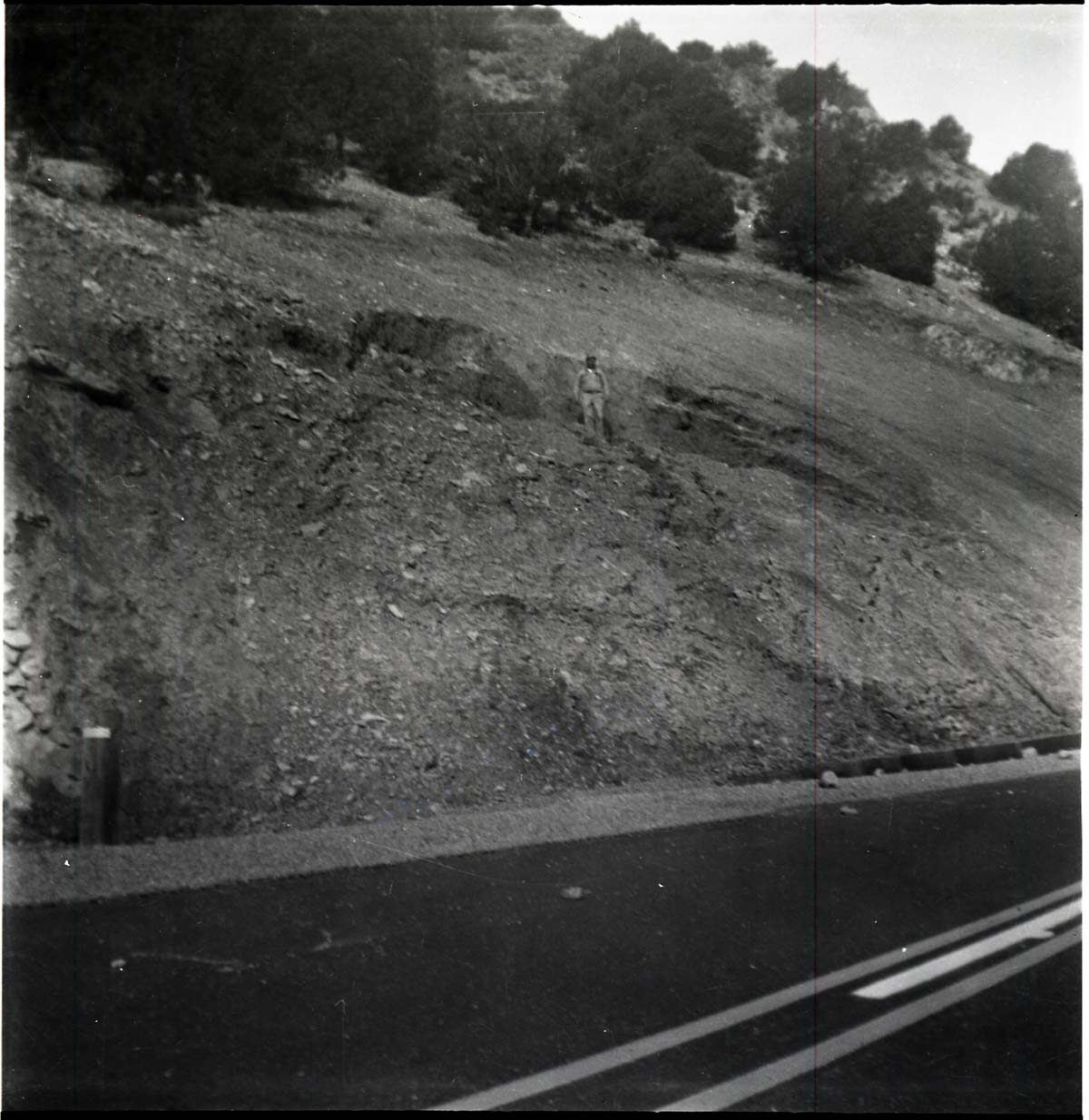 BW photos of rock slides in Kolob Canyons - 2x2.