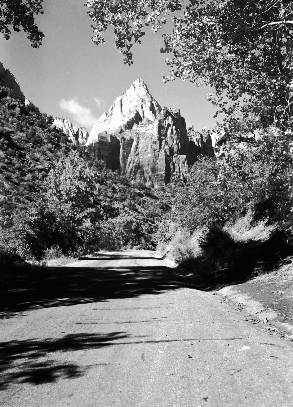 Jacob Peak in the Court of the Patriarchs, from the road.