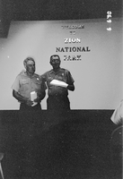 BW Photos of Superintendent Harold Grafe giving out awards to park personnel.