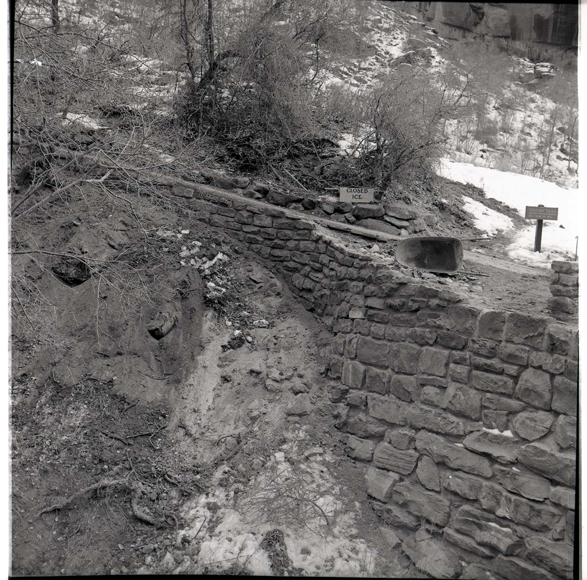 Rock work and repair to Weeping Rock Trail.