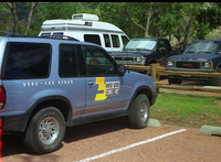 Color Photos of the official launch of the Zion shuttle system- same day as the new visitor center opening.