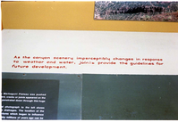 Color Photos of the old visitor center exhibits.