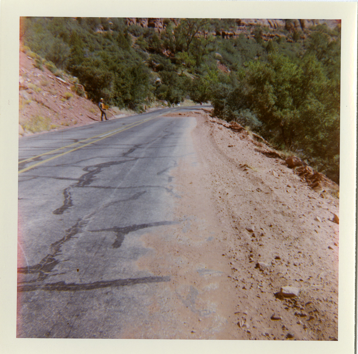 Shoulder along route 2 parking areas.