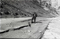 BW photos of rock slides in Kolob Canyons - 2x2.