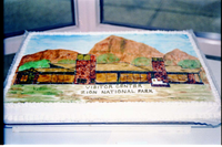 Color Photos of the opening celebration for the new visitor center - Same day as the official shuttle launch.