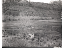 Albert E. Jones property, east of Virgin River, south of park boundary.