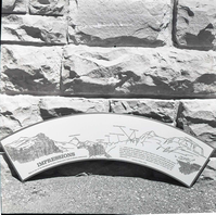 BW Photos of trailside exhibits.